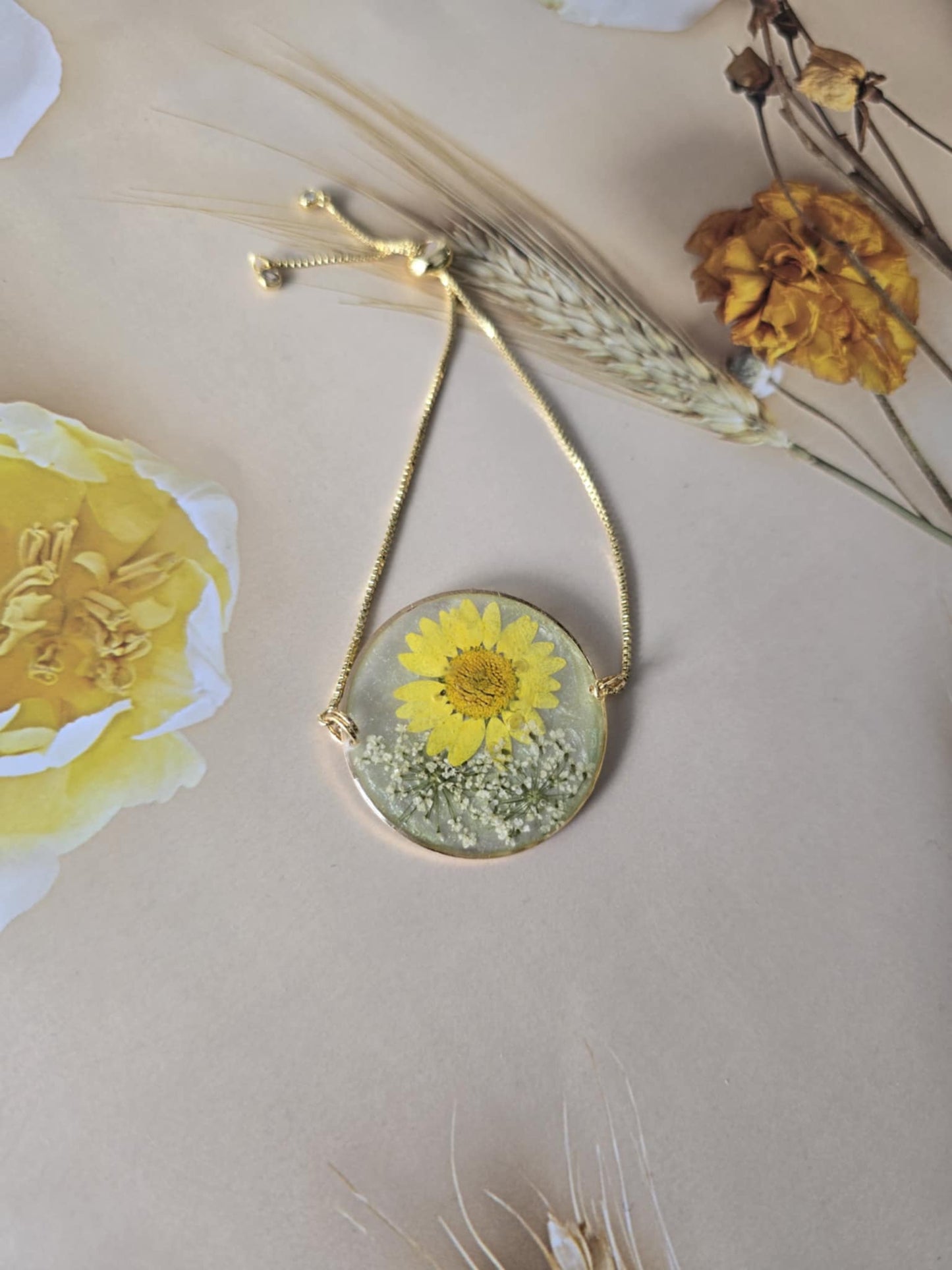 Bracelet floral génial jaune